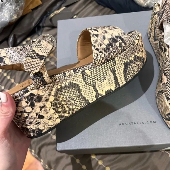 Snake skin wedges - Picture 2 of 4